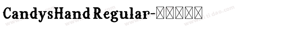 CandysHand Regular字体转换